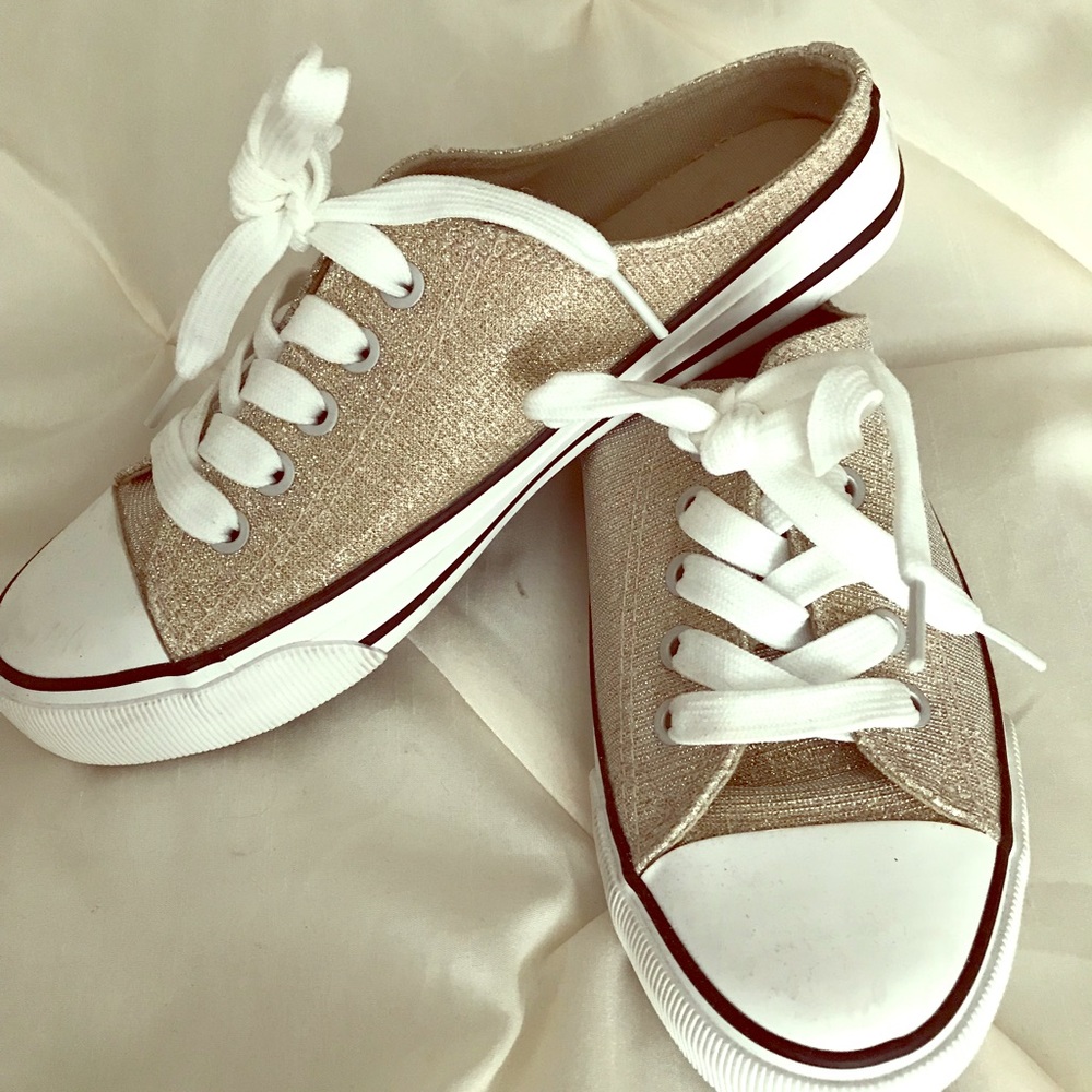 Sparkly Gold No Heel Sneaker